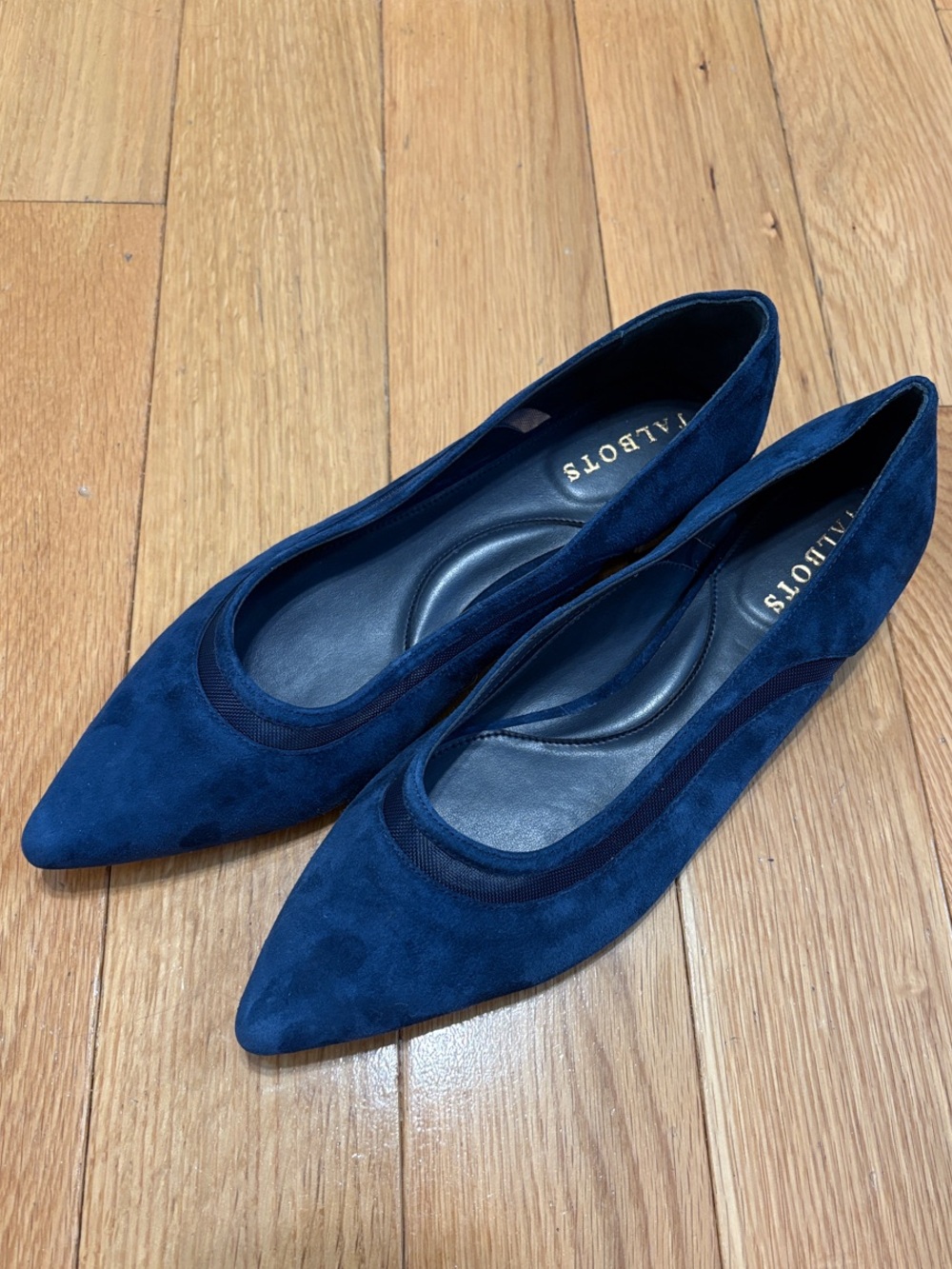 Talbots Blue Suede Pointed Toe Flats